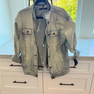 J Brand Distressed Denim Jacket